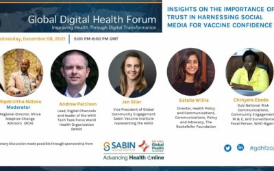 GDHF 2021: Insights on the Importance of Trust in Harnessing Social Media for Vaccine Confidence | December 8, 2021