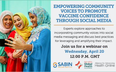 Empowering Community Voices to Promote Vaccine Confidence through Social Media | April 20, 2022