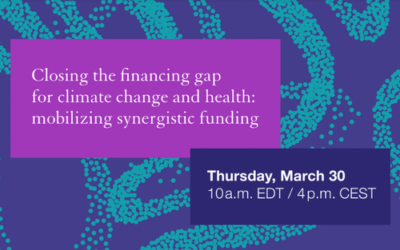 Closing the Financing Gap for Climate Change and Health: Mobilizing Synergistic Funding