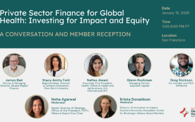 Private Sector Finance for Global Health: Investing for Impact and Equity | A Conversation and Member Reception